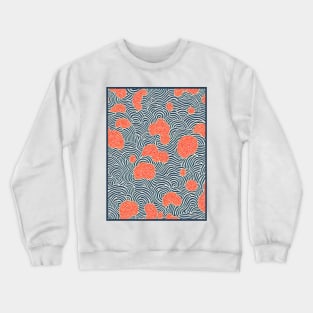 Japanese seigaiha waves pattern minimalist Crewneck Sweatshirt